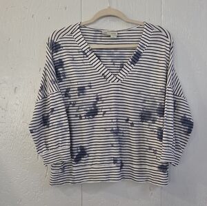 Anthropologie Saturday Sunday Tie Dye Striped Top